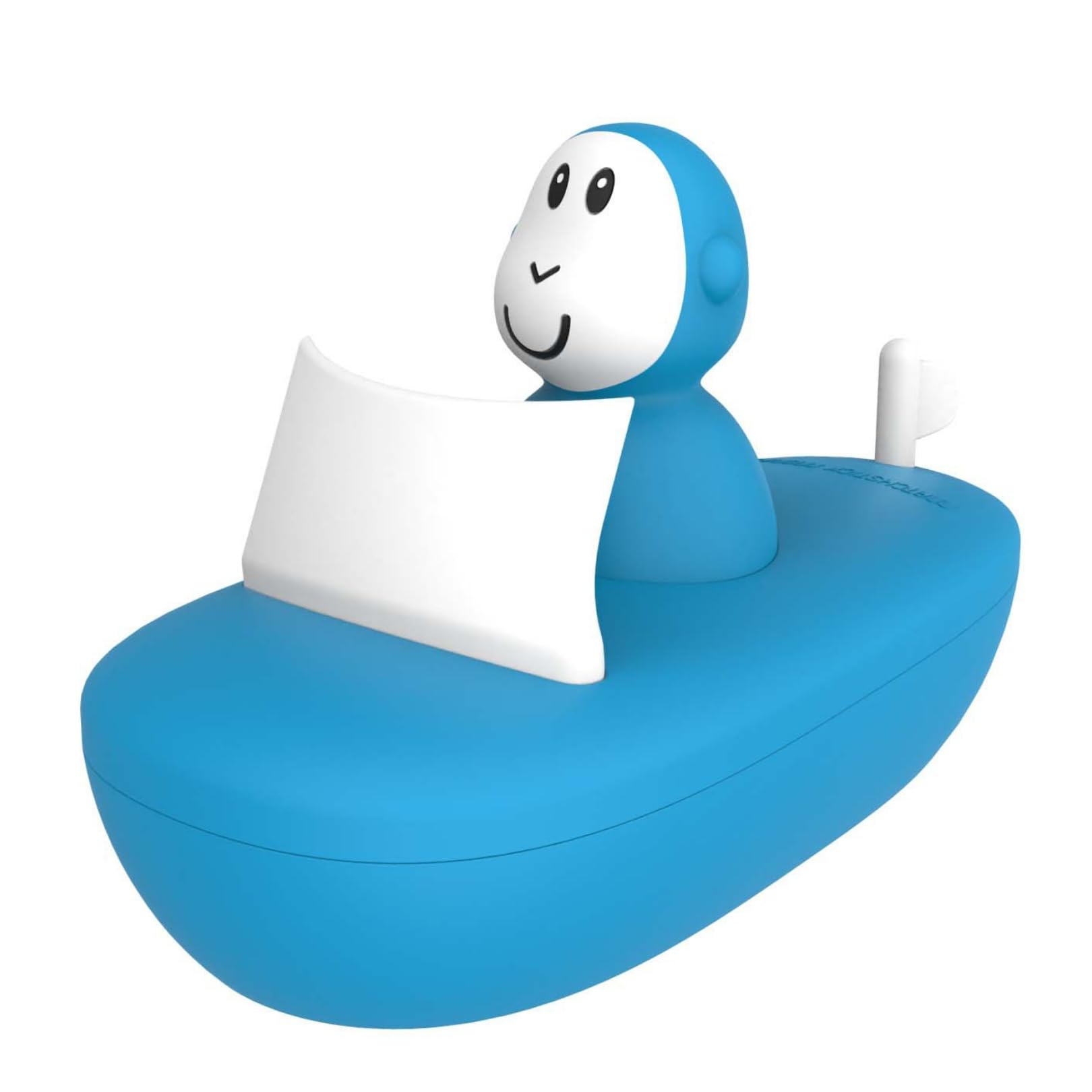 Matchstick Monkey, Bathtime Boat Set, Antimicrobial Baby Bath Toy, Easy to Grip, Sensory Learning - Boat Set (1 Wobbler + 1 Boat), 12 Months Old+, No Holes, No Mould