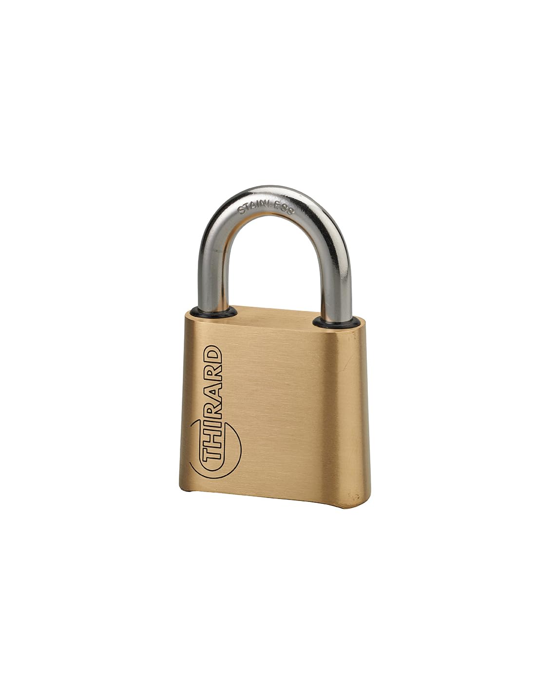 Cadenas à combinaison Tanker 2, 4 chiffres, 50mm, laiton et anse acier inoxydable A2, ultra résistant aux intempéries, 10 000 combinaisons possibles, sécurité optimale, Garantie de 10 ans - THIRARD
