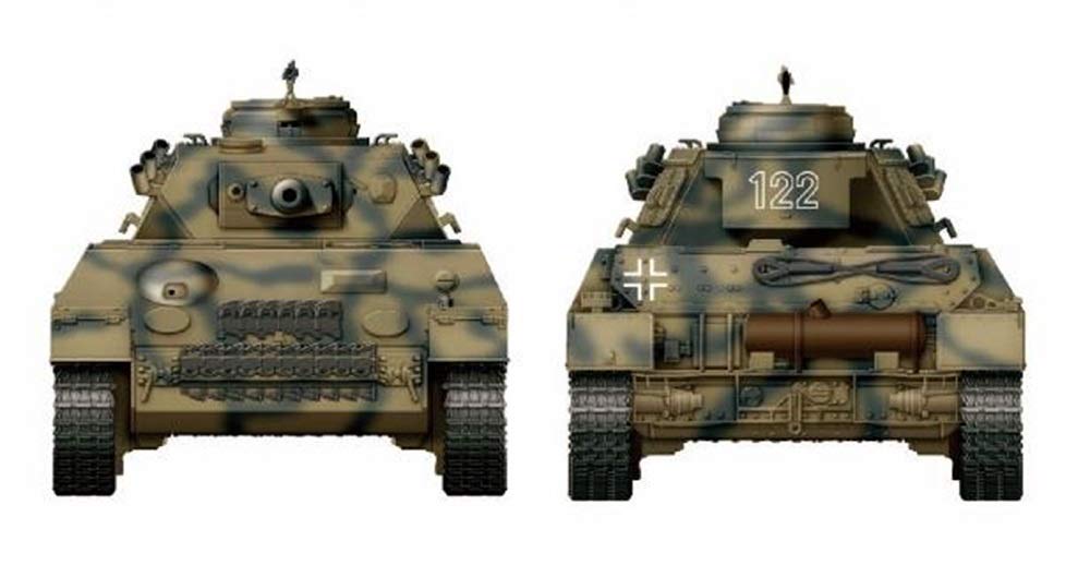 Amusing Hobby AH35A037 Panzer IV Ausf.H Krupp Entwurf W1466 Plastikmodellbausatz 1:35 Deutscher Panzer WWII mit Einzelgliederketten und PE Teilen