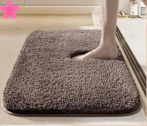 Image of HOWNICE Doormat for Bedroom,Bathroom,Kitchen,Living Room,Home Entrance,Room Main Door,Non Slip and Fluffy mats (Brown Rug L) | Pack of 1