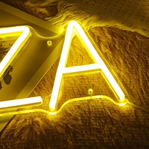 Image of Planzo Pizza Neon Sign LED Light Kitchen Restaurant Bar Wall Decor Yellow | Business Coffee Shop Store Pub Advertising, Window Display, Bedroom Kid Room Dining Room Party Wall Sign Decor, 15.75 inchx5.55 inch