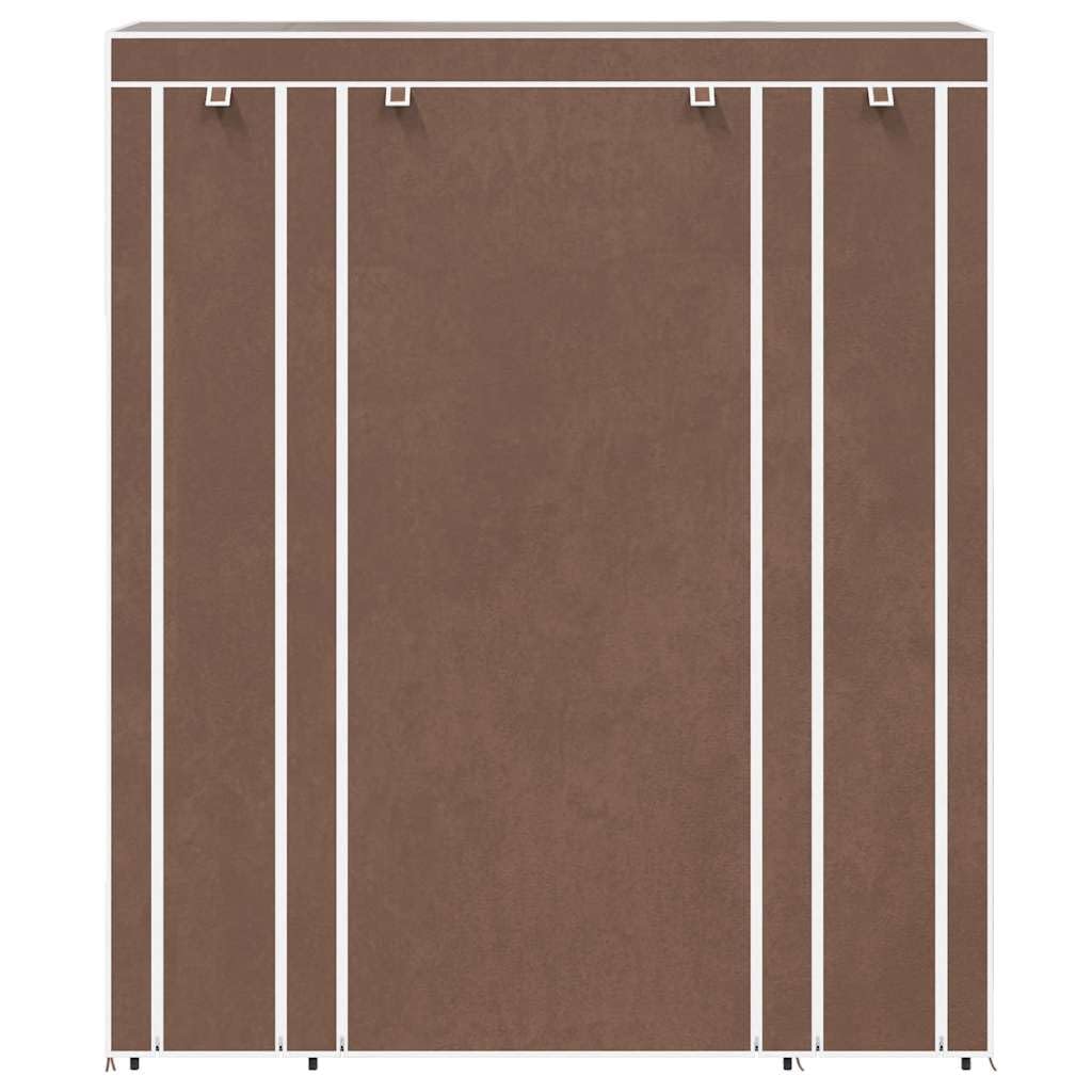 Faltbarer Kleiderschrank aus Stoff, mit Regalen und Kleiderstangen, 45 x