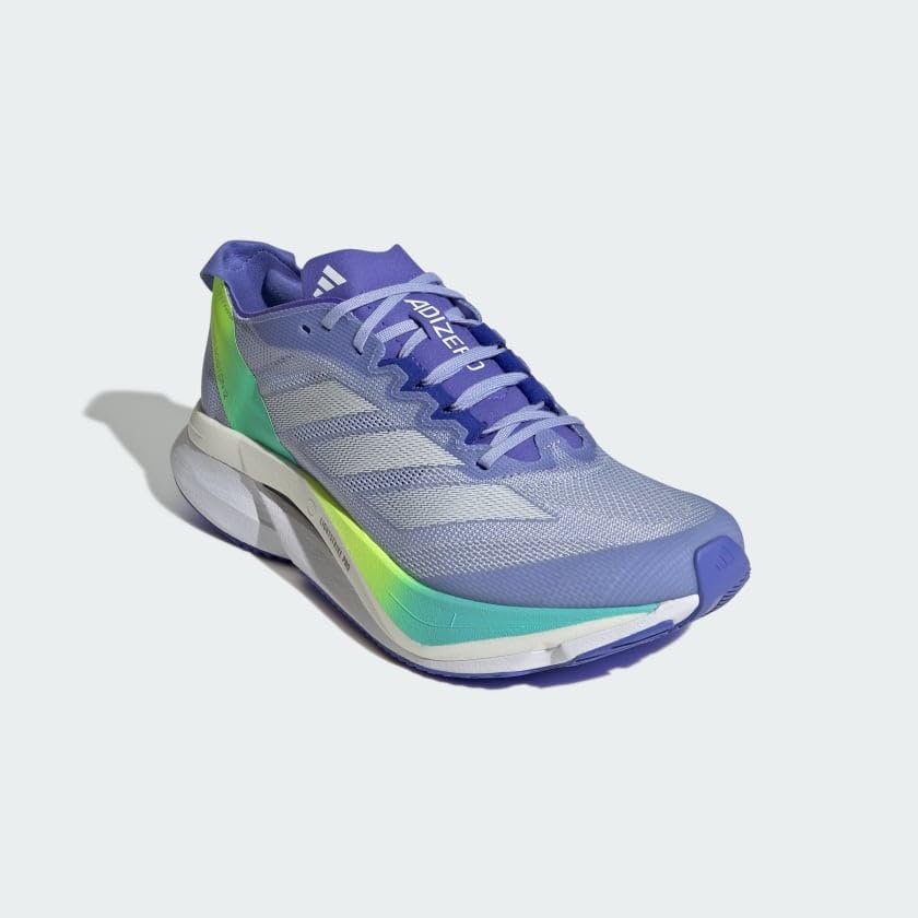 Image of adidas Womens Adizero Boston 12 Running Sneakers Shoes - Blue