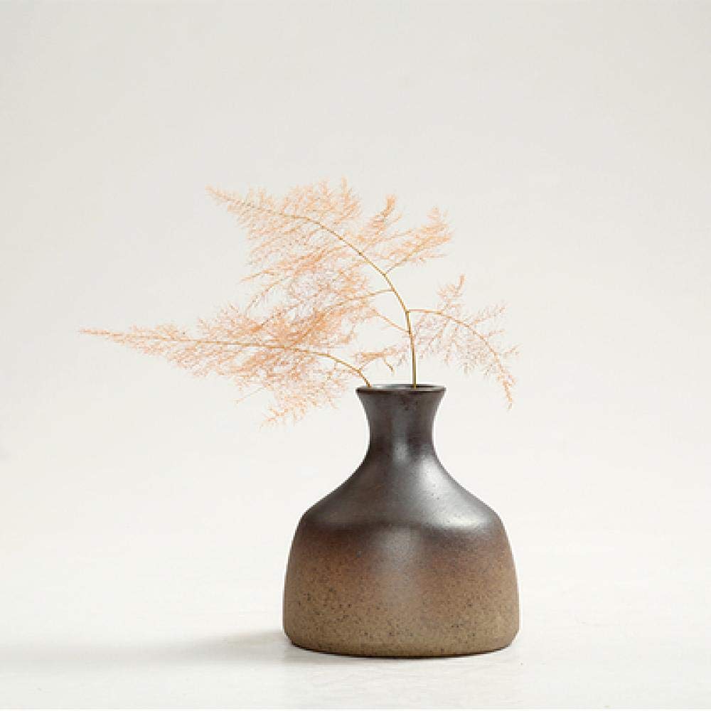 Classic Fashion Ceramic Vase Pottery Mini Small Vase Decorative Arts and Crafts Tabletop Flower Pot Bottle Home Wedding Deco (A10 8x7.3cm)
