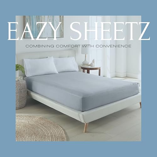 Miniatura 5 de Eazy SheetZ Sábanas con cremallera Colchón envolvente (parte superior, laterales e inferior) 1 inferior ajustable + 2 superiores, cierre de
