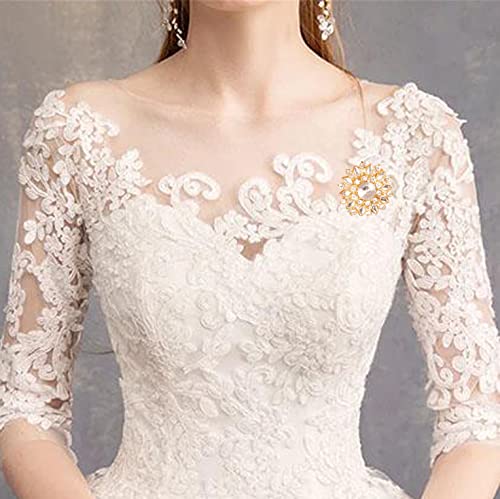 New! Touchstone Indian Bollywood Romance Amazingly Hand Crafted Floral Round Crystals Marquise Shape Kundan Look Vintage Round Shape Brooch In Gold Tone For Women. #TOP1