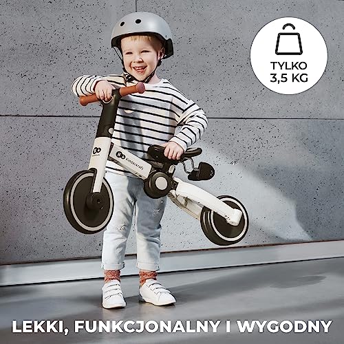 Kinderkraft Trójkołowiec 3w1 4TRIKE, Rowerek biegowy, Pchacz, Wielofunkcyjny, Bezpieczny, Regulowane siodełko, Żółty