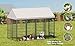 GOWE Large Dog Kennel Outdoor Pet Pens Dogs Run Enclosure Animal Hutch Metal Coop Fence with Roof Cover. 7.94'L x 4.13'W x 5.95'H.