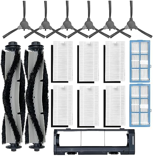 SmartClean 2000 Accessories Kit for Ionvac SmartClean 2000 Robovac Vacuum Replacement Parts - 2 Main Brush, 1 Roller Cover, 6 Hepa Filters, 6 Side Brush, 2 Hepa Filter with Frame