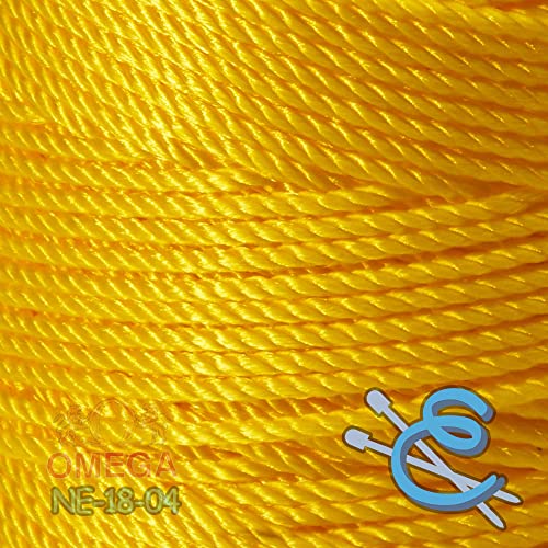 Image of Espiga No.18-100% Nylon Omega String Cord for Knitting and Crochet - 04 Canary Yellow