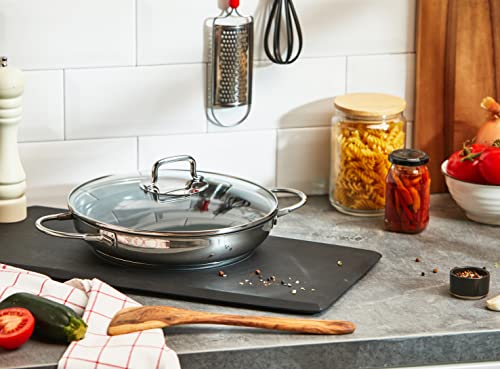 Miniatura 2 de WMF Devil Natural - Rustidera Antiadherentes 26 cm con Tapa de Vidrio, Acero Inoxidable y Revestimiento Antiadherente Mienral Cerámico para Todo Tipo de Cocinas Incluido Inducción