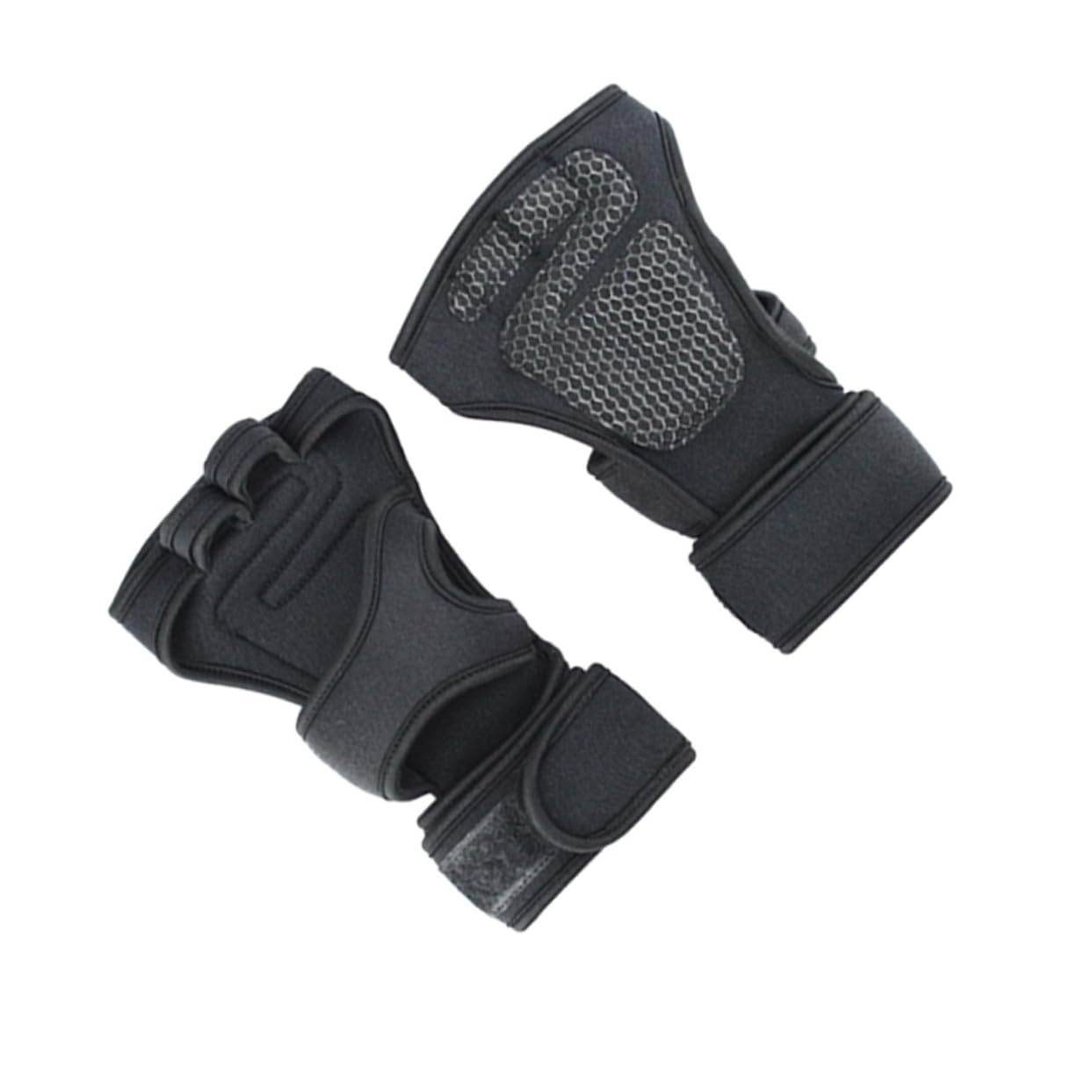 HANABASS guanti da sollevamento pesi guanti fitness Black