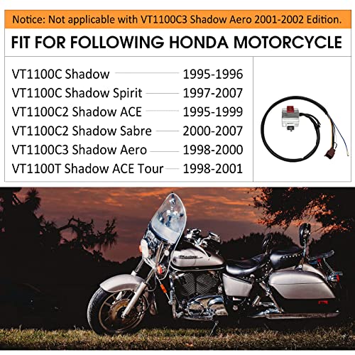 Right Start Stop Kill Control Switch for Honda Shadow 1100 VT1100 1995-2007 Spirit ACE Tour Sabre Aero VT1100C/VT1100C2/VT1100C3/VT1100T by JAVIK - Image 2
