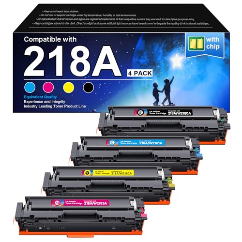 Image of 218A Compatible for HP 218A HP 218X Toner Cartridges 4 Pack 3201dw