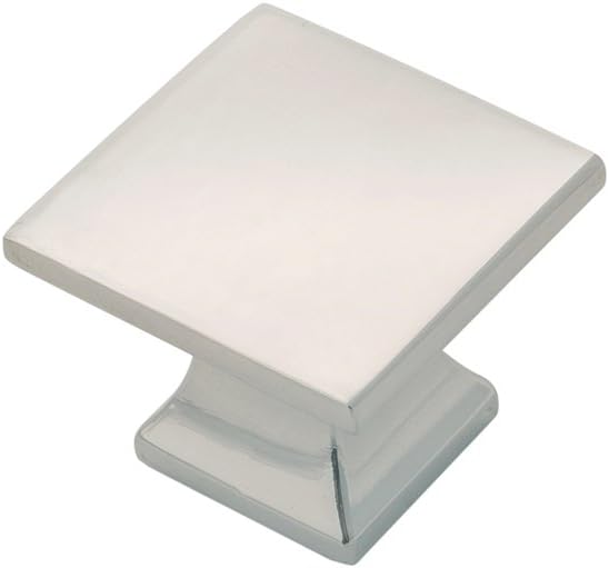 Hickory Hardware Studio Collection Knob 1-1/4 Inch Square Matte Black Finish (10 Pack)