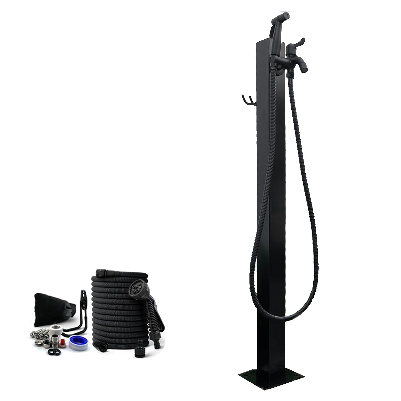 Colonna d'acqua autoportante per esterni - Rubinetto da giardino e fontana da pavimento con idrante per irrigazione efficiente - Arnto