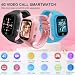 Naumish 4G Kids Smart Watch with GPS Tracker, Smartwatches with Video Calling Voice Chat One Key Class Mode SOS Calls Camera Alarm Clock Pedometer Touch Screen Gifts for 4-12 Girls Boys (Black)