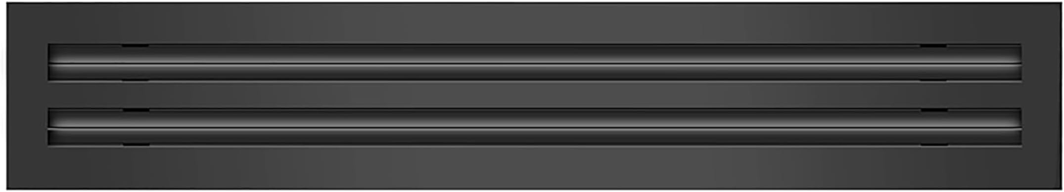 BUILDMART - 24" Linear Slot Diffuser - (2 Slot) Double Slot - Black Decorative Air Vent - Modern AC Vent Cover for Ceiling, Walls & Floors - Texas Buildmart