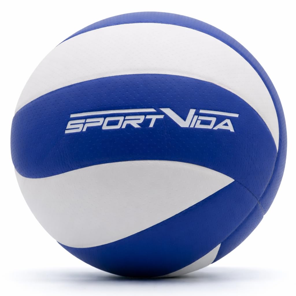 SportVida Palla da pallavolo taglia 5 – Palla da allenamento professionale & beach volley – 8 pannelli, cuciture incollate, materiale morbido PU
