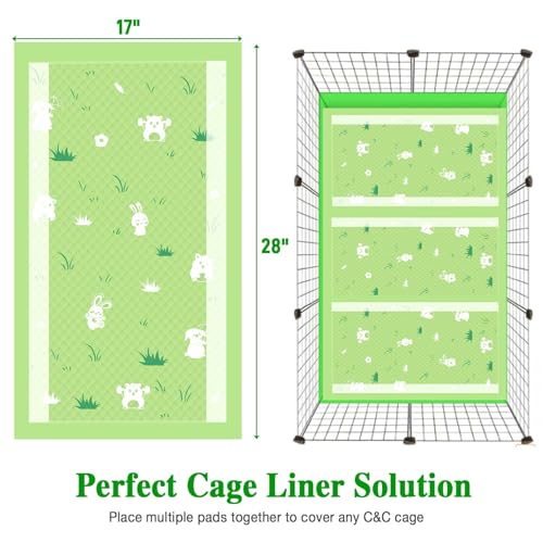 Alwz-Rdy DISPOSABLE CAGE LINER Disposable Guinea Pig Cage Liners 30Ct, Odor Control Guinea Pig Cage Bedding Accessories Super Absorbent Pee Pads For Guinea Pigs , Rabbits thumb #4