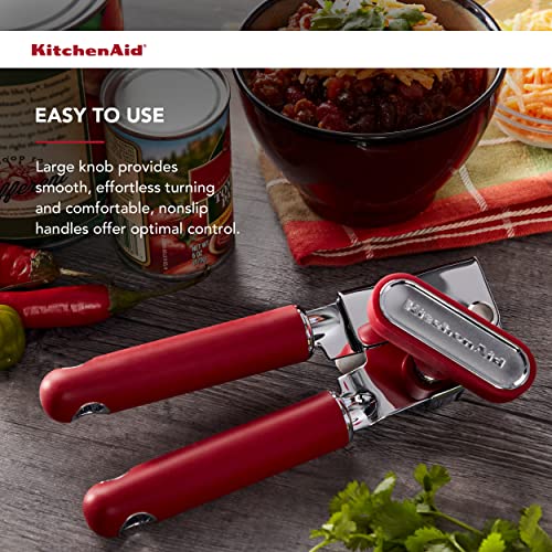 Image of KitchenAid Classic Multifunction Can Opener and Bottle Opener Easy to Use, Razor Sharp Stainless Steel Cutting Wheel, Soft Ergonomic Handles, Soft Red (Pack of 12)