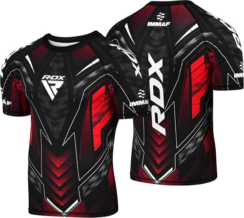RDX IMMAF Approved Half Sleeves Compression T-Shirt Flexible Men Shirt for Competition Level and Training Sessions
