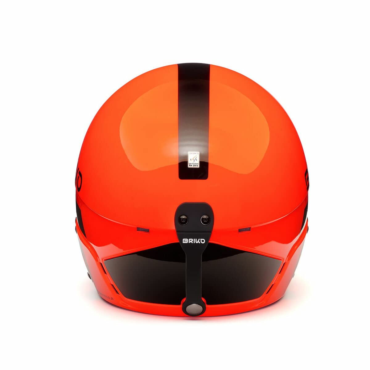 Briko Vulcano Fis 6.8 Multi Impact kask narciarski dla dorosłych, unisex, błyszczący pomarańczowy, średni