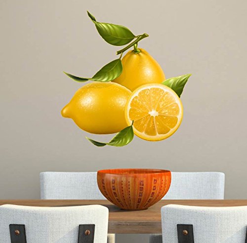 Lemons Fruits Healthy Eating Large Kitchen Restaurant Wall Decal - 11" x 10"