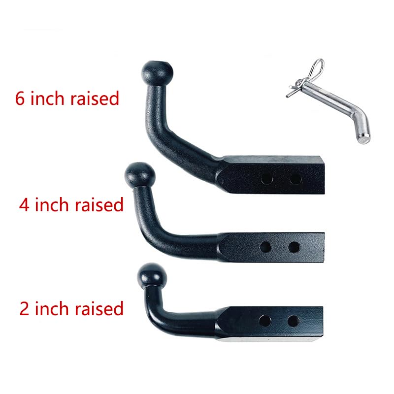 Kit de Enchufe para Remolque con Bola 50mm–Acople de Acero Templado,Compatible Receptor 50x50mm,Adaptador de Enganche de Remolque para Remolque de Autocaravana RV (2" Rise)