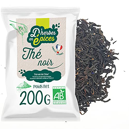 D'HERBES EN EPICES | Té negro orgánico en hojas enteras | 200g | Té negro chino a granel | Orgánico certificado y comercio justo Cover