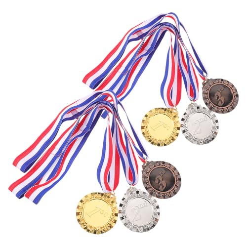 Medallas deportivas escolares de zinc con cinta para torneos y premios
