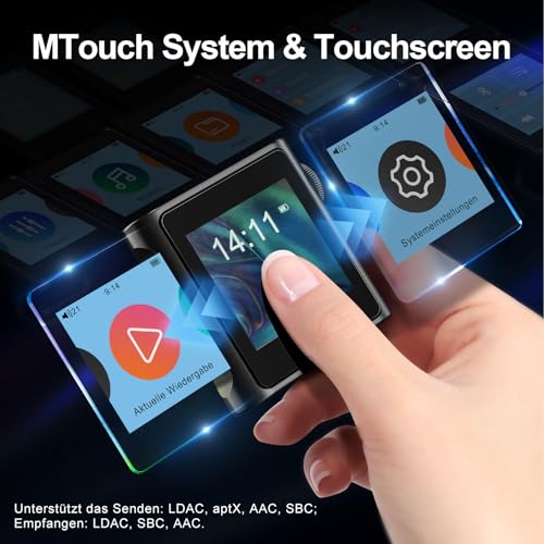 Image of SHANLING M0s 1.7 * 1.7 inch 2in1 MP3 Player DAC Hi-Fi Sound Music Player Support Up to 2TB SD Card HD Touch Screen Bluetooth5.0 3.5mm /Type-C Jack for Phones,Tablets,laptops,PC (Tatanium, 32GB)