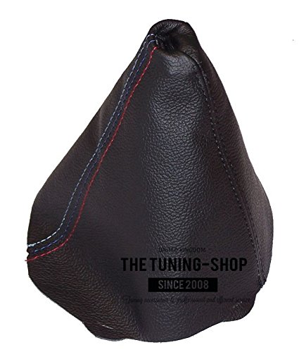 The Tuning-Shop Ltd for BMW 1 Series E81 E82 E87 E88 2007-2012 Manual Shift Boot Black Leather Mpower Stitching