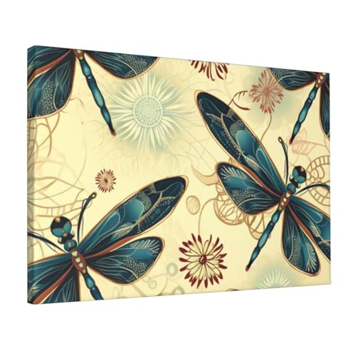 Peintures a theme libellule moderne toile deco 30x45cm pour creer un salon cocooning