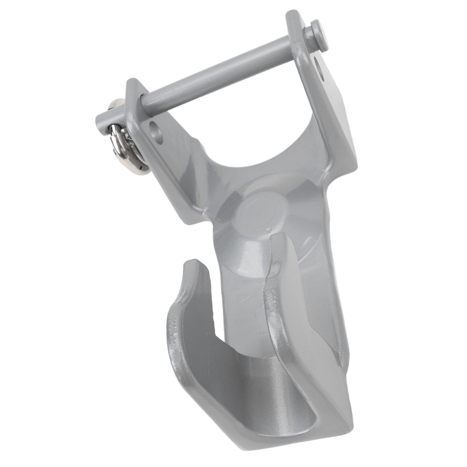 Blocco per gancio a collo d'oca in metallo resistente e antiruggine, regolabile a 2 perni, compatibile con attacchi da 2 516", ideale per caravan e rimorchi (Argento)