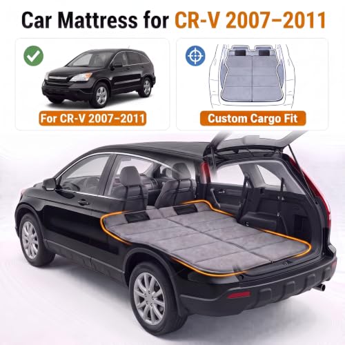 Image of Car Mattress for CR-V 2007-2011, Upgraded Non-Inflatable Thickened Foam SUV Car Camping Mattress, Foldable Trunk Sleeping Pad Car Bed Mattress for Road Trips Camping Travel