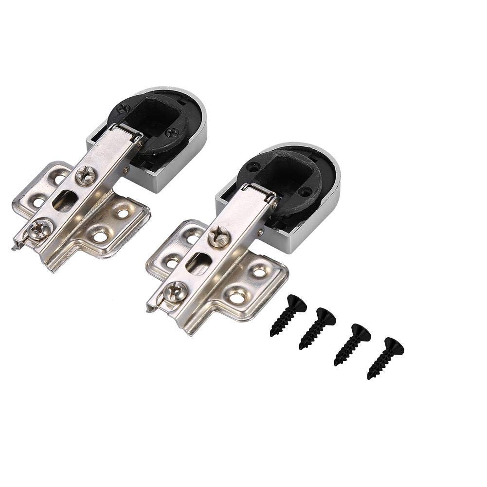Raguso Raguso 2Pcs Glass Door Cabinet Hinges , Damping Buffer Hinges , Invisible Furniture Hinges , for Glass Door of Cabinet Kitchen Cupboard with Screws