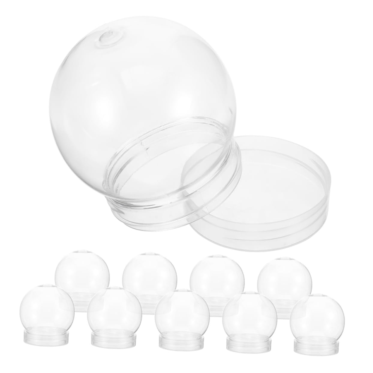 SHERCHPRY 2 Series Bola De Nieve De Bricolaje Globo De Nieve De Bricolaje Decorativo Navidad Artesanía En El Mundo De La Nieve Pequeña Bola De Nieve El Plastico Transparente 20 Piezas*2