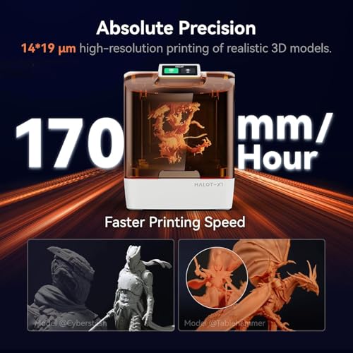 Image of 3IDEA CR Halot X1 16K Resin 3D Printer - 10.1 inch Monochrome LCD, 211.68 x 118.37 x 200 mm Build Volume, Leveling-Free, High-Speed Printing up to 170 mm /h, Wi-Fi Connectivity