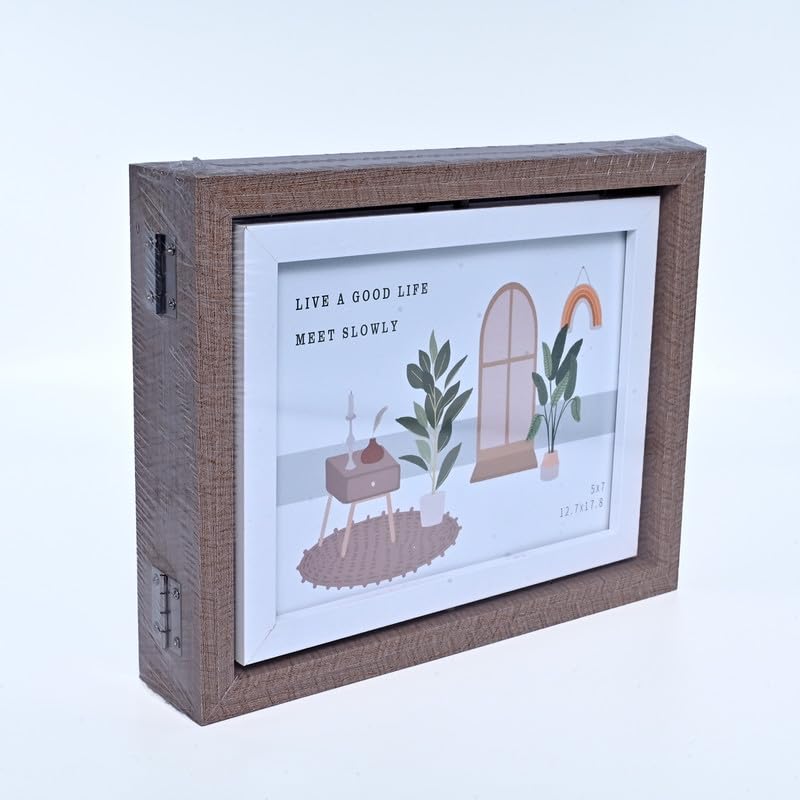 Cortina Wooden Double Sided Standing Rotating 4 Photo Frame Picture | Vertical Photo Frame | Desktop Tabletop Stand For Memories | Home Decor Office Desk Table Decoration - 5x7 Inch - Beige - 1 Pc (B0DFWJW34Z) Amazon Price History, Amazon Price Tracker