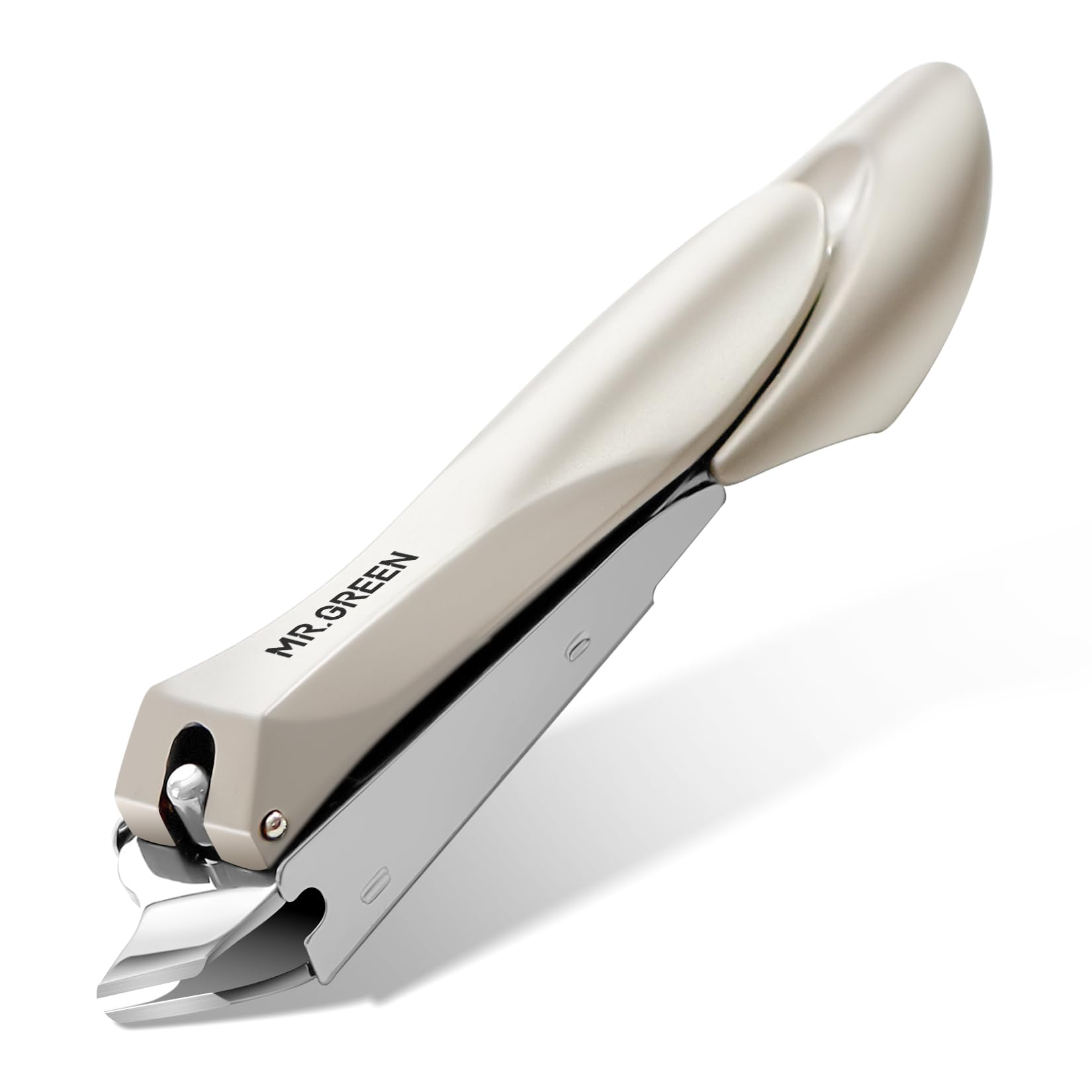 MR.GREEN Slanted Edge Nail Cutting Clippers Cuticle Nippers Tool Stainless Steel Dead Skin Oblique Tip Trimmer Manicure Scissors (Mr-1115 (Large))