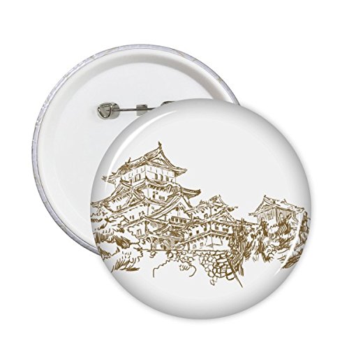 Illustration Chine paysage badge rond xl cadeau idéal pour passionné de voyage 5pcs