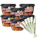Wang Korean Style Udon bowl with 6 Karman Foods Chopsticks Set Pack of 6(Hot Chicken)