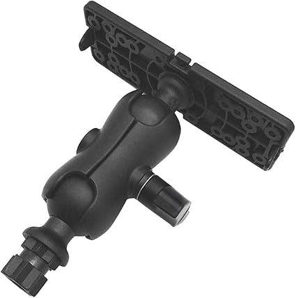 El soporte de montaje de sondas de pescados SunniMix es un accesorio universal para kayak que ofrece una rotación electrónica de 360 grados. Fabricado con materiales de alta calidad, proporciona durabilidad y fiabilidad en entornos marinos. Ofrece un ajuste casi infinito gracias a su tecnología de montaje de bola y casquillo, con un diseño de bola más grande que proporciona una mayor fuerza de sujeción para accesorios grandes. Su diseño de rotación libre permite un movimiento suave y una instalación rápida y sencilla en sistemas de orugas.