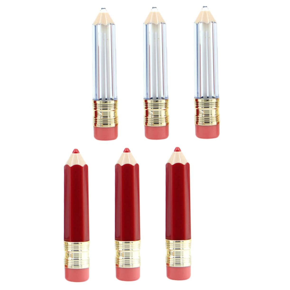 Didiseaon 5 Juegos Tubo De Brillo De Labios Lápiz Paleta Contenedores De Brillo De Labios Kit De Brillo De Labios Bálsamo Transatlántico Relleno De Labios Tinte El Plastico 6 Piezas * 5