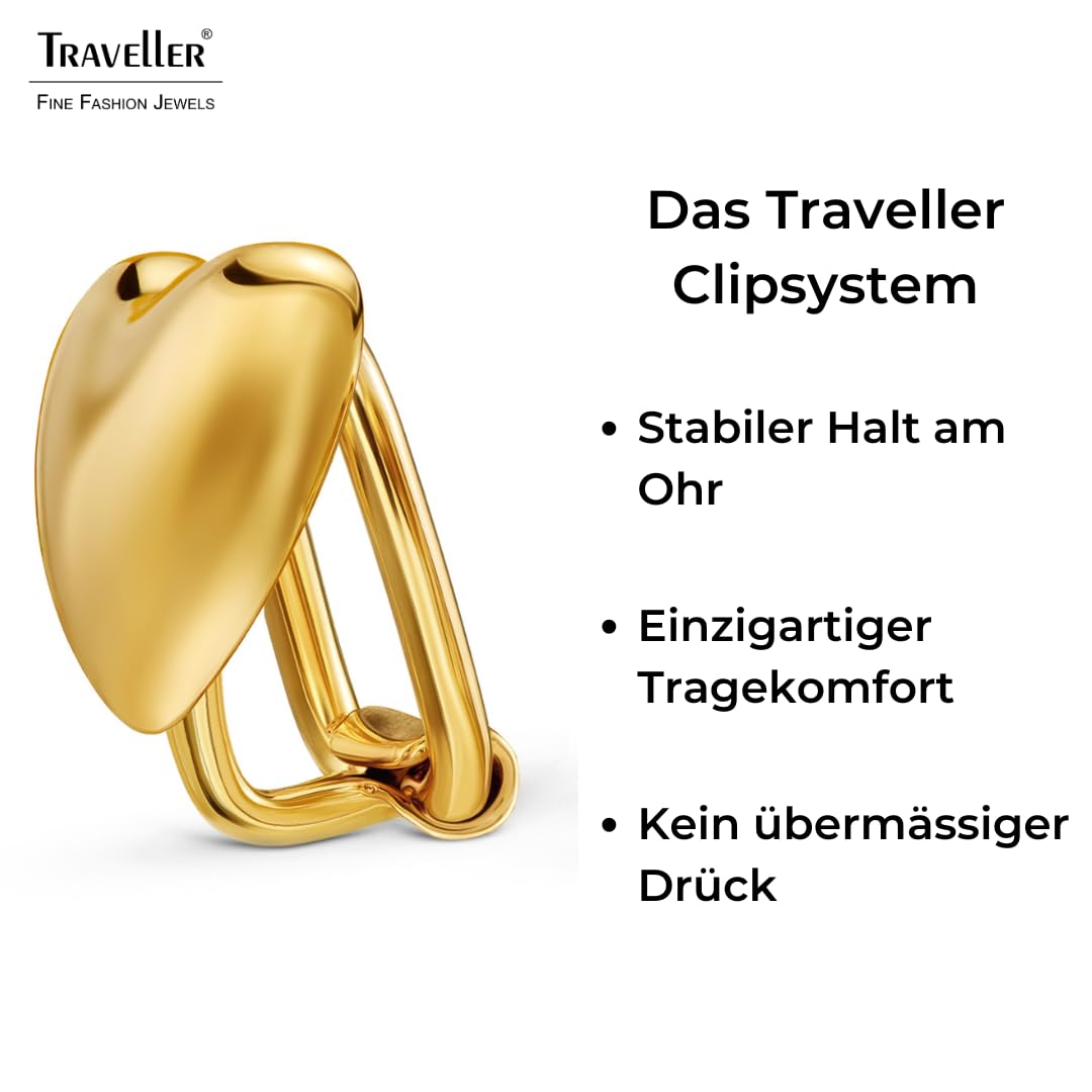 Traveller Ohrclip - Herz - 22kt Vergoldet - 157794