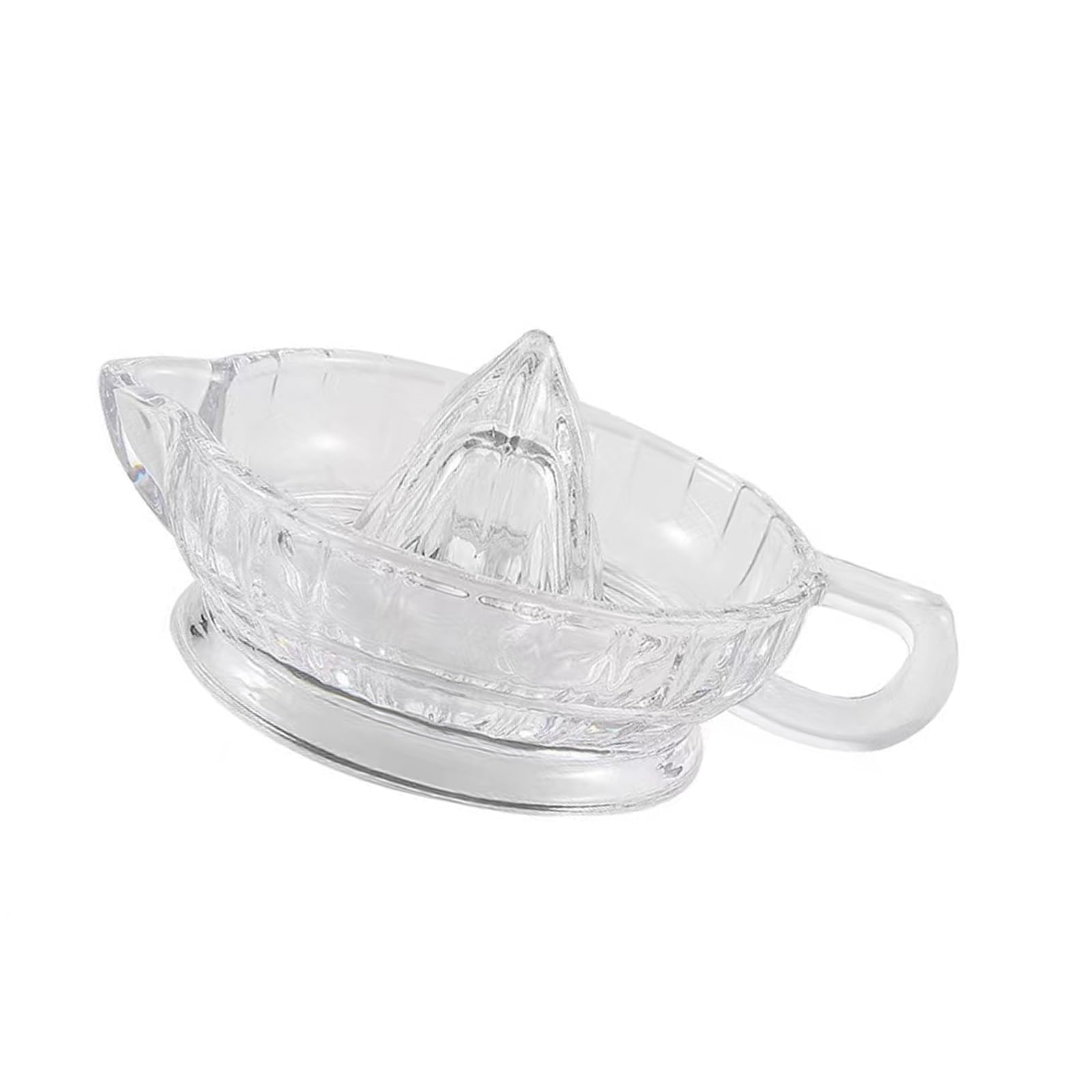 TFAOYS Efficient Glass Manual Juices Extractions Juicer Handheld Squeezer Fruit Press Bowl for Lemon Lime Easy to Clean Handheld Lemon Press Bowl