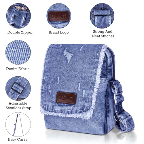 Buy ZAINTO Stylish Denim Crossbody Sling Bag for Women