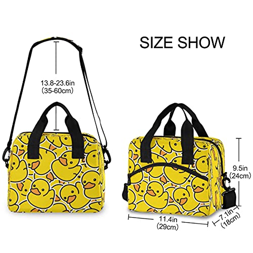 Little Yellow Duck Lunch Bag for Kids Insulated Cooler Lunch Box Large Capacity Lunch Organizer for Boys Girls - Image 2