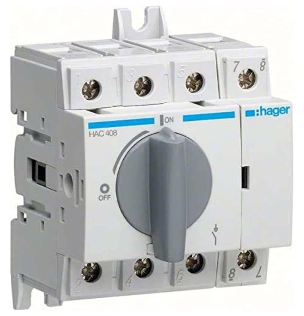 Hager HAC406 Lasttrennschalter 4-polig 63 A 70 mm,White